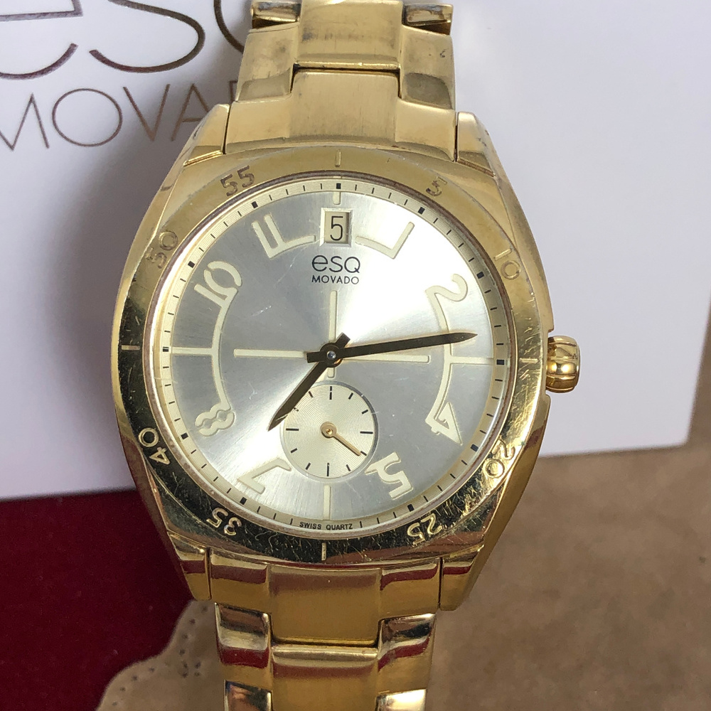 Movado ESQ Swiss18K GP Stainless Steel Man’s Watch